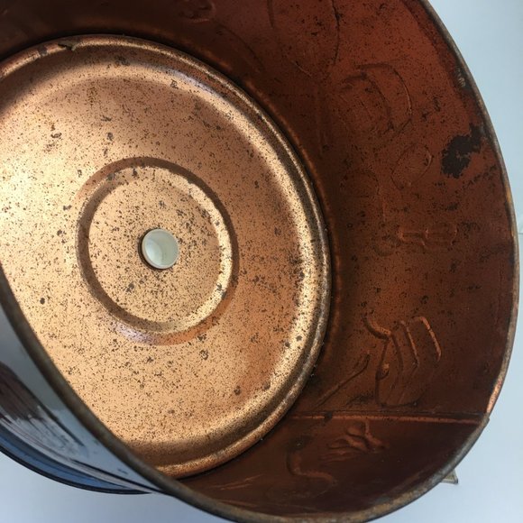 Weibro Chicago USA Lid Only Cake Cover Retro Rustic Decor Copper White READ - Picture 12 of 12